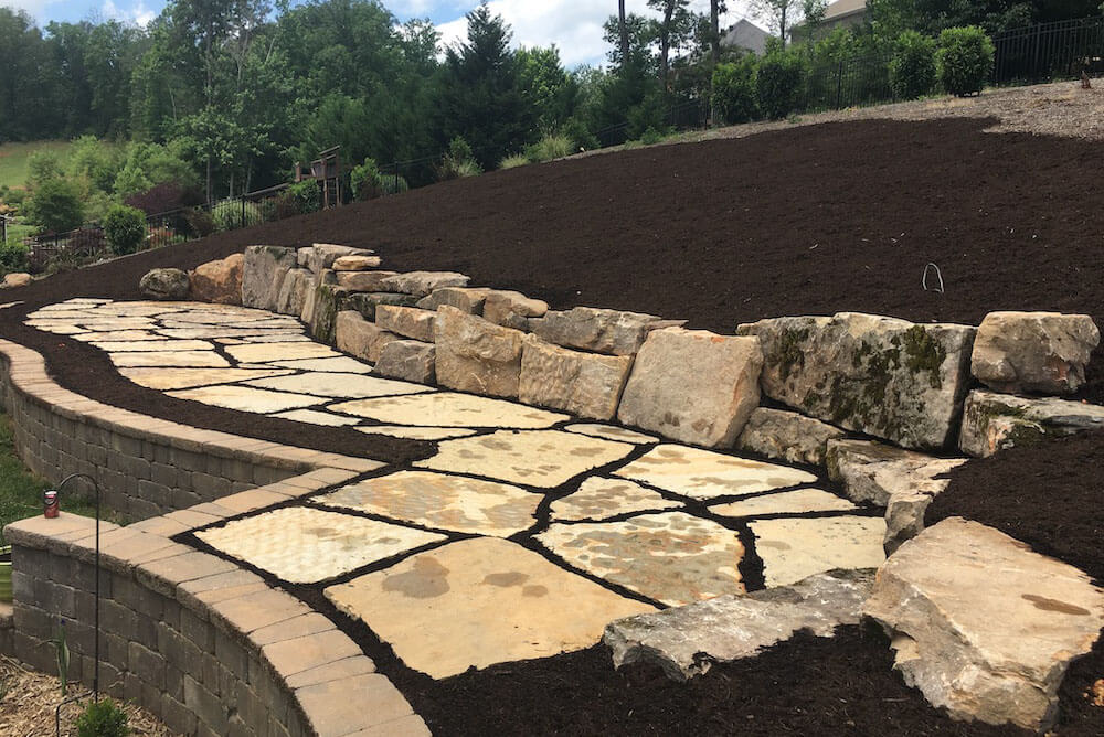 Boulder Retaining Wall